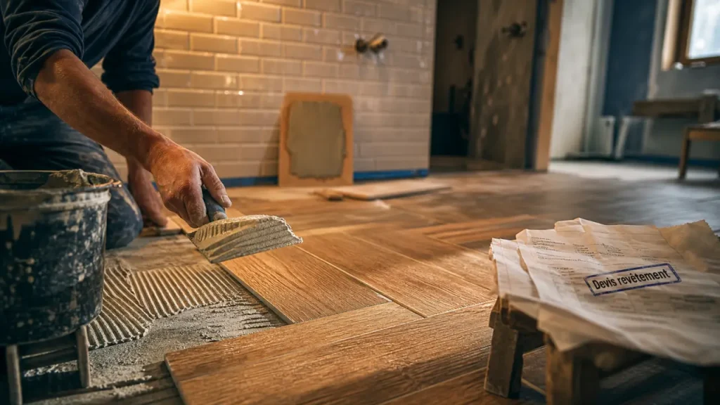 Travaux revêtement : artisan pose carrelage intérieur