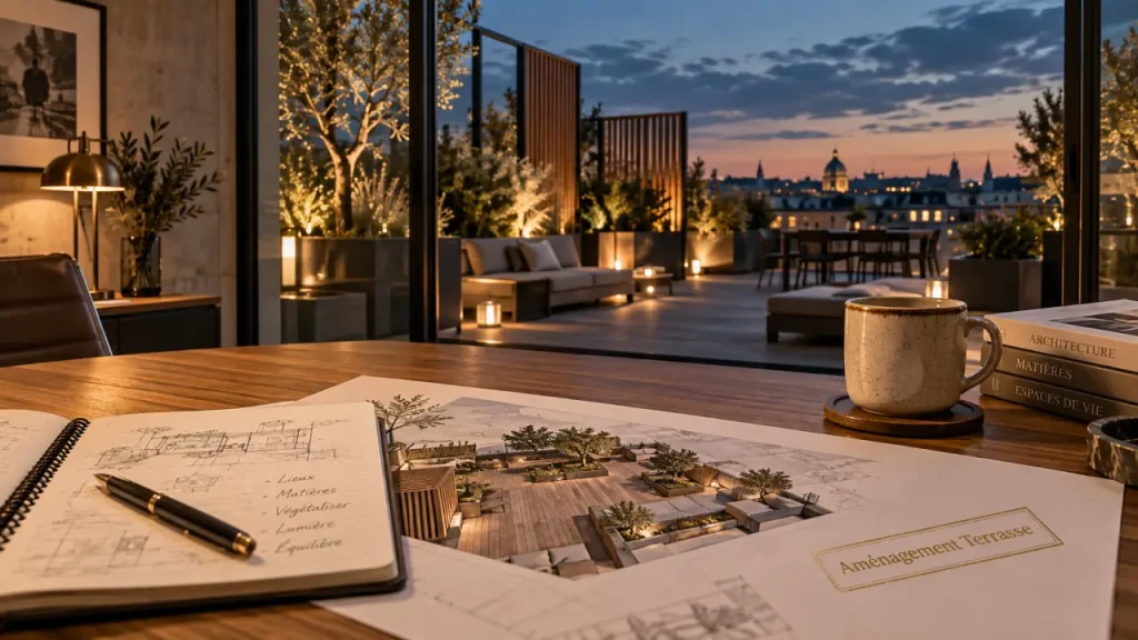 Aménager une terrasse de bureau à Lyon : les contraintes techniques à traiter avant le style
