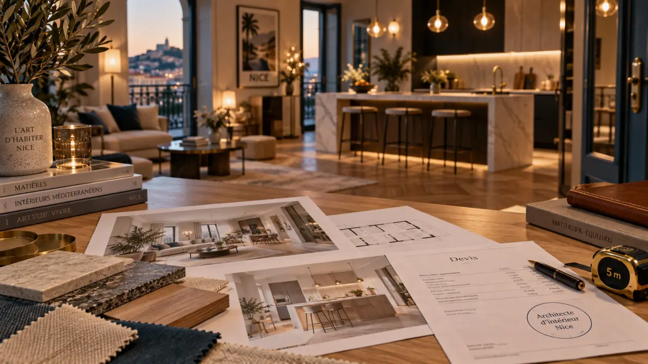 architecte d intérieur nice : appartement rénové à Nice, cuisine lumineuse