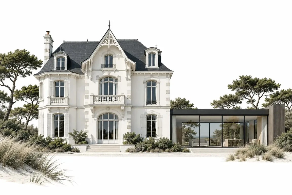 Architecte La Baule rénovation d’une villa balnéaire entre patrimoine et extension contemporaine