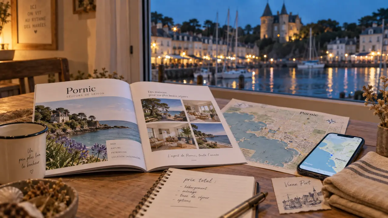 Location saisonnière Pornic Vieux Port : brochure et carte du littoral