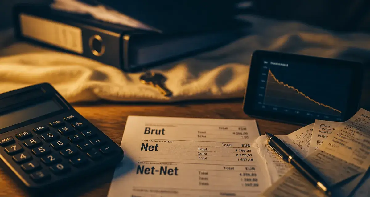 Rentabilité locative calcul brut net net-net, calculatrice et graphique