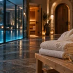 the originals boutique hôtel du pont roupt mende : piscine & spa, peignoirs et serviettes