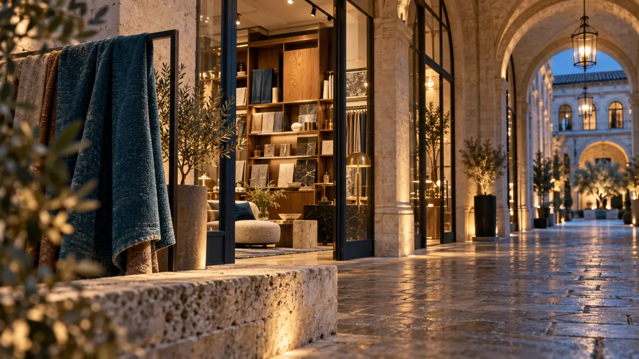 Boutique ampm Lyon Grand Hôtel-Dieu, cour intérieure et boutique