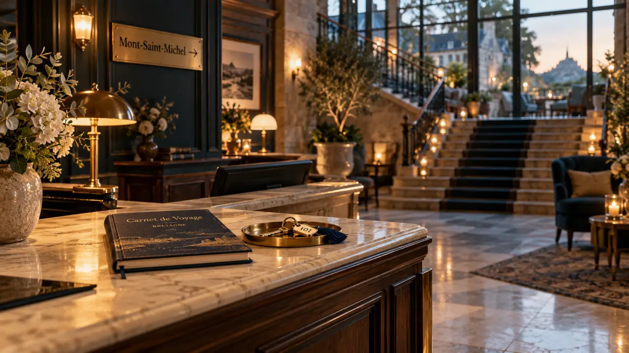 Hall du the originals boutique hôtel le lion d'or fougères ouest, ambiance chaleureuse en Bretagne