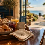 the originals boutique hôtel victoria châtelaillon plage, petit-déjeuner et patio vers la mer