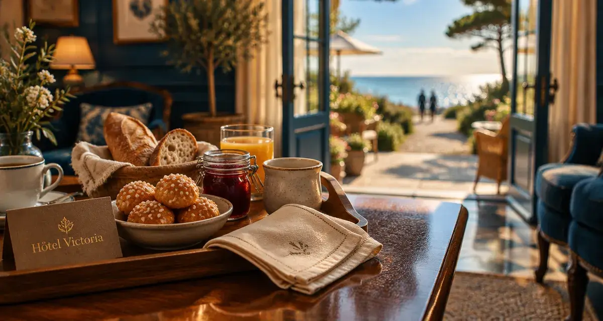 the originals boutique hôtel victoria châtelaillon plage, petit-déjeuner et patio vers la mer